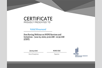 WIPO Certificate